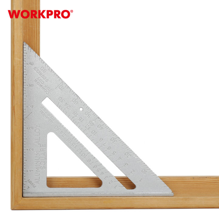 Quick Square Measure Ruler (Preorder) WORKPRO Multipurpose Wood Measuring Square, Aluminum ...