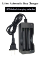 18650 Li-ion Automatic Stop Battery Charger Adapter (Dual slots 18650 battery). 