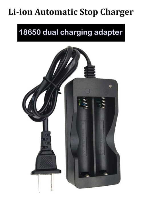 18650 Li-ion Automatic Stop Battery Charger Adapter (Dual slots 18650 battery)