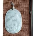 Dragon and Phoenix jade pendant light green colour, ကျောက်စိမ်း နဂါး ဇာမဏီ ဆွဲသီး အစိမ်းဖျော့ရောင်. 