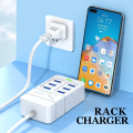 6 Port USB Charging Station | 35W/3A 6 Port Charging Station, Multi-Function USB Charging Hub for Home and Workplace |  Safe USB Charging Station, Multi-Port USB Charger. 