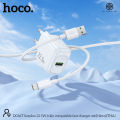(Preorder) HOCO DC66T charger set, fast charger with cable for iOS/Type-C/Micro, 22.5W power supply, Fast Charger with LED. 