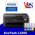 (Preorder) Printer Epson EcoTank L3250 AIO Wi-Fi 3 IN 1 inkjet printer, 1 set of genuine ink, ready to use [2-year warranty]. 