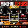 (Preorder)Mushroom Mind-Fuel Defense Combo - Value Pack x3 Bottles - Lion's Mane Mushroom Capsules, Cordyceps & Reishi Mushroom Capsules. 