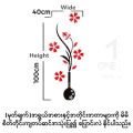 နံရံကပ် အလှဆင် 3D Stickers Vase Creative Design Acrylic Wall Stickers For your home. 
