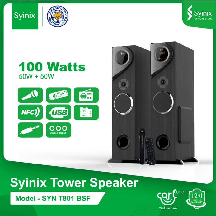 Syinix%20Tower%20Speaker%20100%20Watt%20(SYN-T801%20BSF)%20-%20Image%203