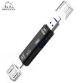 Multi-function 5 In 1 USB 2.0 Type C Memory Card Reader OTG Reader Adapter. 
