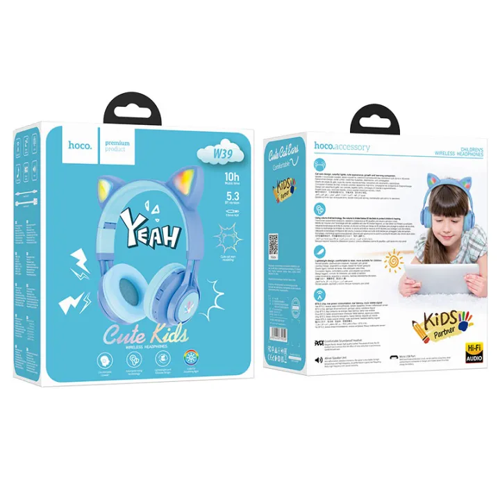 Hoco%20W39%20Cat%20ear%20wireless%20headphones%20for%20kids%20-%20Image%206