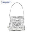 (Preorder)MOUSSON SMTING Korean Cloud Embroidery Cross-body Bag Space Cotton Cloth Bag အမျိုးသမီးလက်ကိုင်အိတ်. 