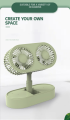 Double Motor Folding Table Top Fan With Detachable 18650 Battery. 