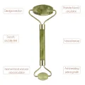 CkeyiN Natural Jade Face Roller, Double Head Facial Roller Massager Anti Aging and Anti-wrinkle Face Body Eyes Neck Massage Beauty Tool AM122LQ. 