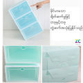 LAFA 1pc Stackable Shoe Box Foldable Shoes Rack Attachable Storage Box Organizer Case ဖိနပ်ထည့်ဘူး အတွဲစင်. 