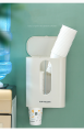 Disposable Cup Holder Water Dispenser Dustproof Cup Holder Wall Mount Double Tube Paper Cup Rack. 