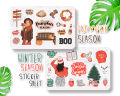 Seasonal Girl, Pumpkin - Winter Season Sticker Sheet - 2 Stickers Sheet  Kiss Cut Stickers for Planners  Journals and Scrapbooking  Laptop Sticker  Car Sticker  Phone Sticker  Waterbottle Sticker  Wall Sticker  Waterproof Sticker. 