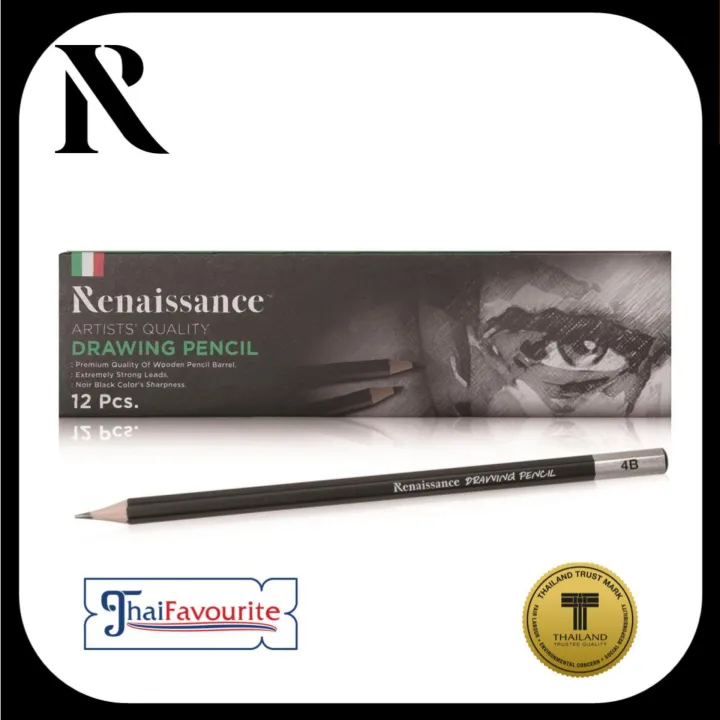 RENAISSANCE%20DRAWING%20PENCIL%204B%20(12PCS/BOX)%20-%20Image%202