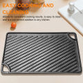 (Preorder) 【winnereco】16.5X9.5 Inch Cast Iron Griddle Rectangular Griddle Pan Skillet for Gas Stovetop Oven Or Open Fire for Camping Roasting. 