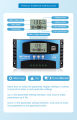 12V24V PWM solar panel controller automatic voltage regulator 10A - 100A system connection. 