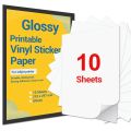White Glossy | Inkjet Waterproof Vinyl Sticker Paper | Comparable to Vinyl Inkjet | A4 Size Full Sheet Label | Inkjet Printers | Digital Labels. 