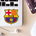 Barcelona FC Soccer Team Sticker - 4 Pcs Set | Laptop Sticker | Car Sticker | Phone Sticker | Waterbottle Sticker | Wall Sticker | Die Cut Sticker | Waterproof Sticker. 