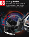 Removable 18650 lithium battery high-power COB floodlight rechargeable headlamp head-mounted flashlight. 