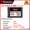 2.5" SATA III SSD 256GB-Ramsta. 
