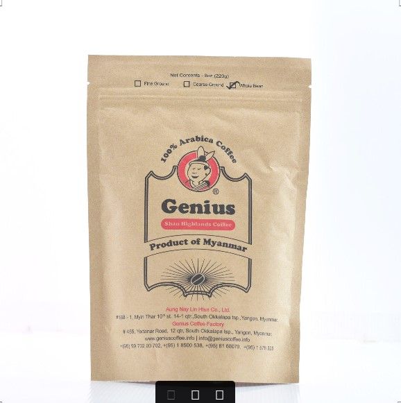 Genius Coffee 100% Arabica (whole bean) 220g