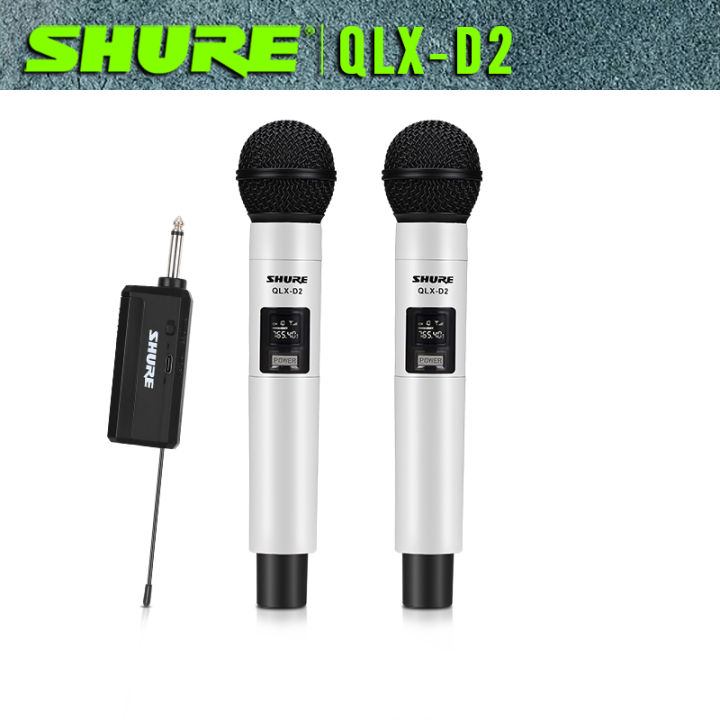 (Preorder) Wireless Microphone, Wireless Microphone System, Microphone, Wireless Mic, Singing Microphone, Karaoke Microphone, High-Quality Wireless Microphone, Authentic Shuer QLX-D2 Wireless Microphone