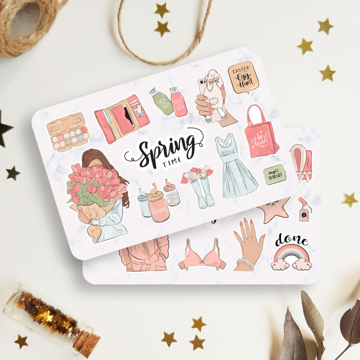 Spring%20time,%20Pajamas%20all%20Day,%20Cute%20Teenage%20Girl%20Sticker%20Sheet%20-%202%20Stickers%20Sheet%20%20Kiss%20Cut%20Stickers%20for%20Planners%20%20Journals%20and%20Scrapbooking%20%20Laptop%20Sticker%20%20Car%20Sticker%20%20Phone%20Sticker%20%20Waterbottle%20Sticker%20%20Wall%20Sticker%20%20Waterproof%20Sticker%20-%20Image%204