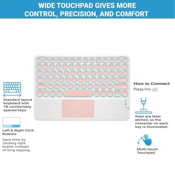 Tech%20Infinite%20JB-382%20Wireless%20Keyboard,%20Lightweight%20Wireless%20Keyboard%20With%20Touchpad%20Pink%20For%20Smartphones,%20Office%20Rechargeable%20Keyboard,%20Bluetooth%20Keyboard%20with%20Touchpad%20for%20iPad/iPad%20Pro/iPhone/Samsung/Android%20Tablets/Windows%20Devices%20(Pink)%20-%20Image%204