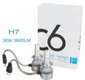 2 Pcs C6 H7 Car Headlight Led Cob 36W 3000K for Led Car Light.