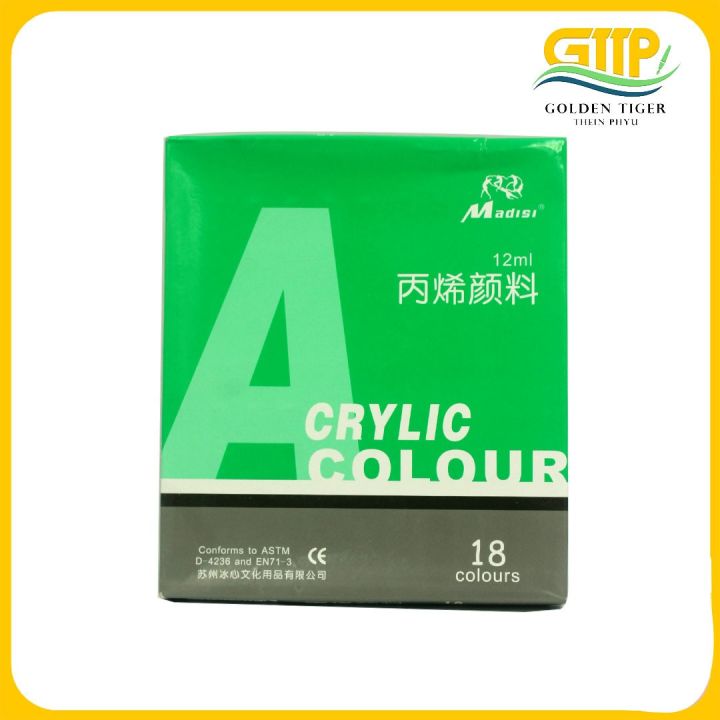 Madisi Acrylic Colour (12ml) 18Colors