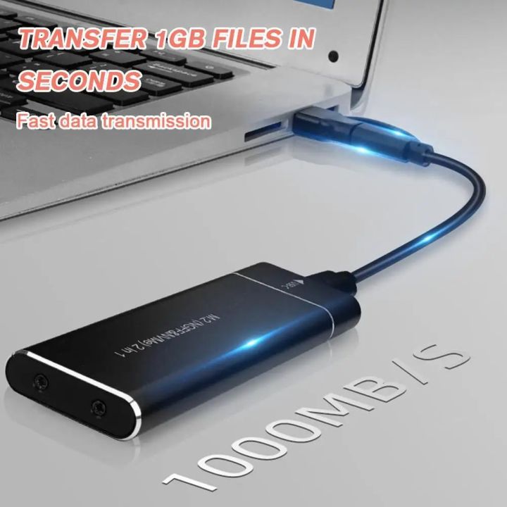 USB%203.1%20Type%20C%20Dual%20Protocol%20M2%20SSD%20Case%20M.2%20NVME%20NGFF%20SATA%20SSD%20Enclosure%20Adapter%2010Gbps%20External%20Enclosure%20Supports%20M%20and%20B&M%20Keys%20-%20Image%202
