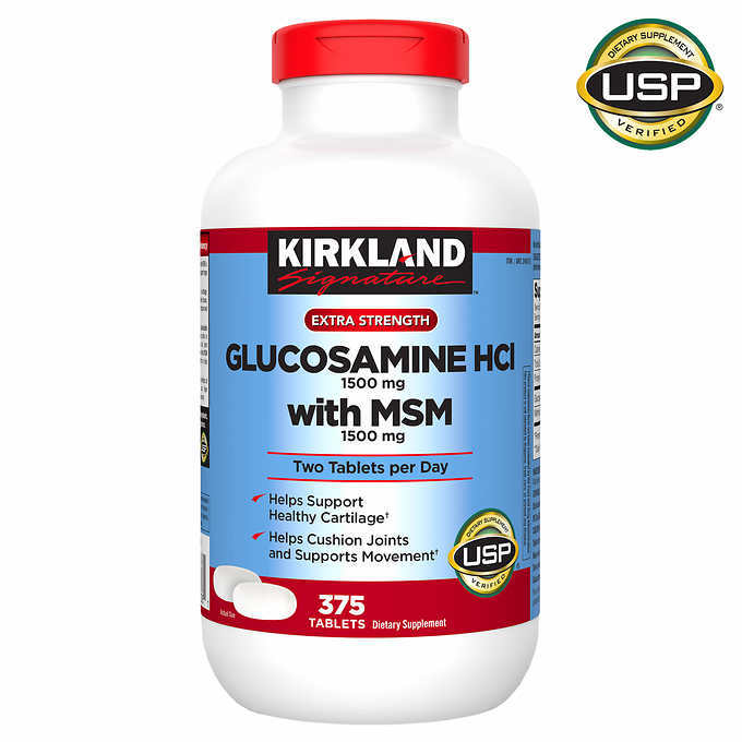 Kirkland - Glucosamine HCI 1500mg with MSM 1500mg (375 Tabs)