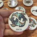 Zodiac Pin Badge. 