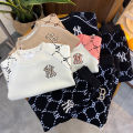 (Preorder) New Boys and Girls Cotton Embroidered Sports Two-piece Set, Soft and Comfortable. 