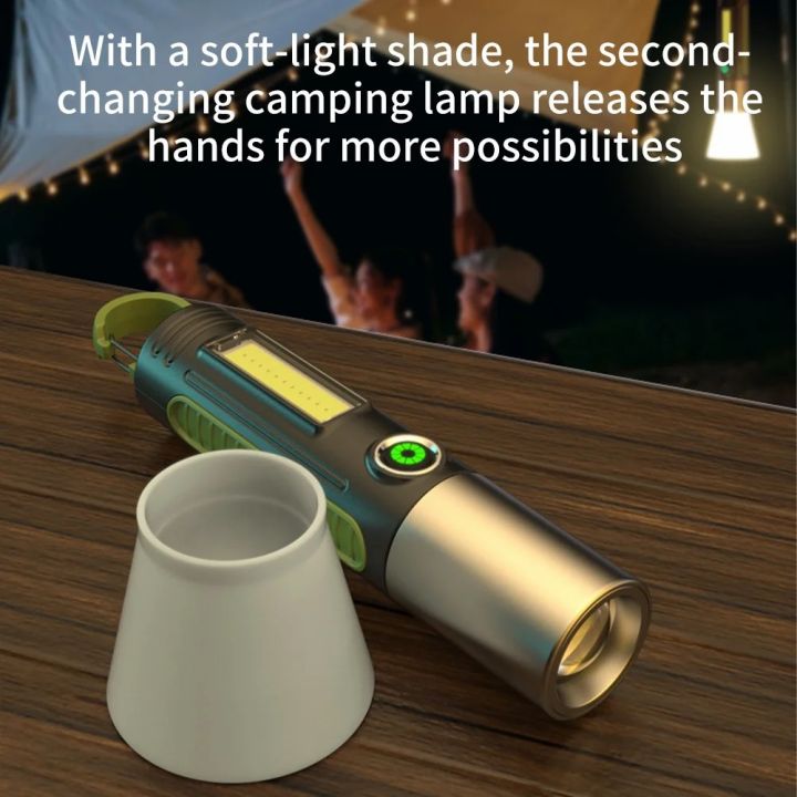 Smiling-Shark-SD0707-Ultra-Bright-Torchlight-LED-Flashlight-M60-Camping-Light-Torch-Light-Pocket-Portable-With-Hook-USB-Rechargeable-Outdoor-Zoomable-Waterproof-Hiking-Emergency%20-%20Image%207