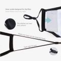 Face Mask PM2.5.Gray/Red color without valve. Anti Smog Pollen Bacteria Viruses. Reusable, washable, 100% Cotton. 2 activated carbon N95 standard filters included. Independently tested. Good fit. Long term protection. Replaceable filters. Eco-friendly.. 