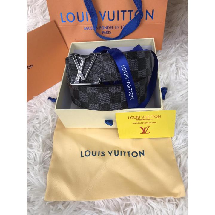 Louis Vuitton LV Initiales Reversible Belt Monogram Eclipse Taiga 40MM Black for Men-  Discover luxury and style