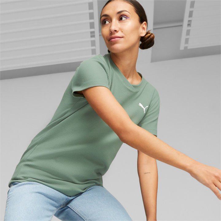 (Preorder) PUMA Basics Women's Structured T-Shirt HER Green