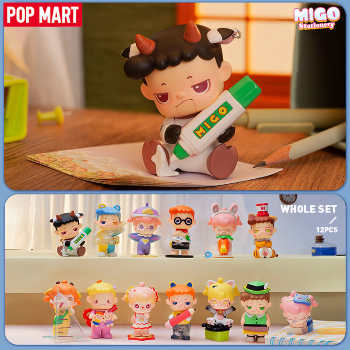 (Preorder) POP MART MIGO Stationery Series Figures Blind Box ကစားစရာအရုပ်