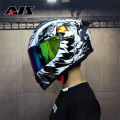 (Preorder) Full helmet, new model, men's, anti-fog, HD, anti-glare, motorcycle helmet, cool, safe, sun protection, vintage, adults, beautiful. ဆိုင်ကယ်ဦးထုပ်. 