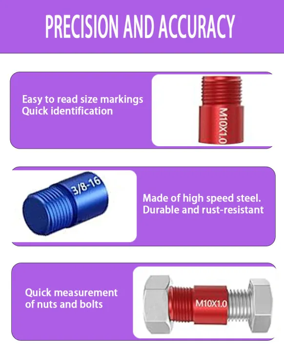 (Preorder)%C2%A0Yieryi%2052-piece%20Thread%20and%20Nut%20Inspection%20Set,%20Metric%20&%20SAE%20Thread%20Gauge%20Set%20for%20Identifying%20Fasteners,%20Automotive/Bicycle/Machinery%20Repair%20Tools%20-%20Image%202