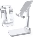 Universal Phone Stand, Foldable Portable Desktop Stand Adjustable Height and Angle Phone Holder for Desk Sturdy Hands-Free Stand Compatible with Smartphone. 