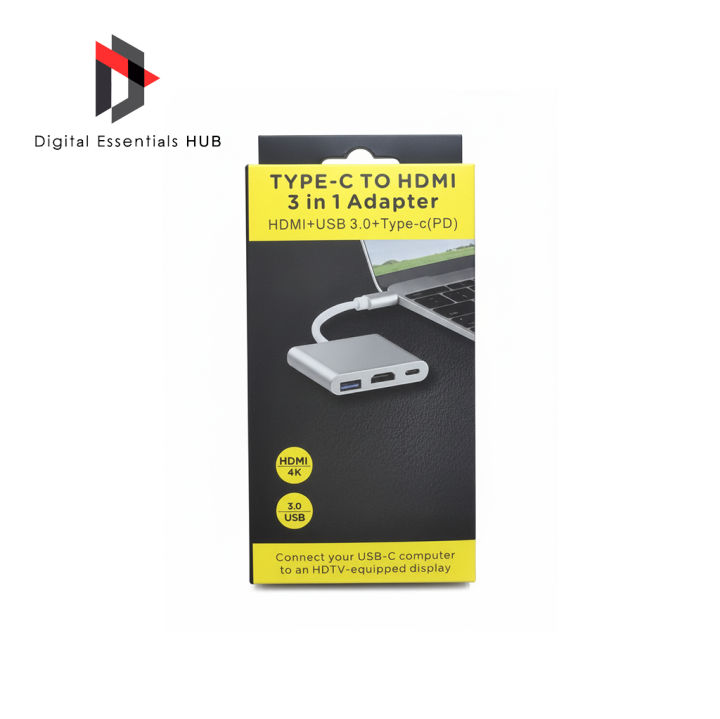 USB C to HDMI 3-in-1 Multiport Adapter | Shop.com.mm