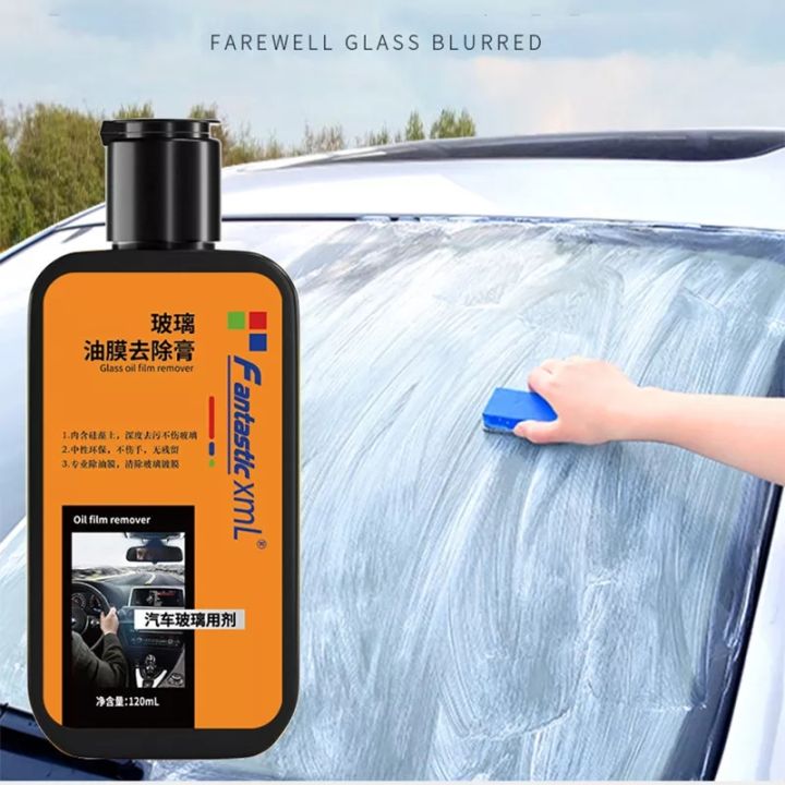 ရေဂျိုးဖျောက်ဆေးရည် Fantastic Car Glass Oil Film Cleaning Paste Cleaner Car Wash Liquid Glass Coating Agent Watermark Removal Cleaner 120ml (Sky Online)