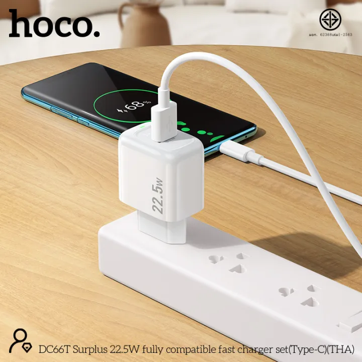 (Preorder)%C2%A0HOCO%20DC66T%20charger%20set,%20fast%20charger%20with%20cable%20for%20iOS/Type-C/Micro,%2022.5W%20power%20supply,%20Fast%20Charger%20with%20LED%20-%20Image%207