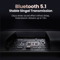 (Preorder) UGREEN 2 In 1 Bluetooth 5.1 Audio Transmitter and Bluetooth Receiver Support SBC. 