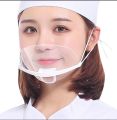 Clear Plastic Transparent Mouth Shield Multipurpose Uses kitchen hotel bakery hospital supermarket workshop aesthetic clinic kitchen facemask. 