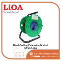 LiOA Hand-Rolling Extension Socket 30M (1 switch, 3 outlets). 