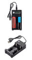BmaX 2 Slots Battery Charger Intelligent Fast LED Indicator USB 10440 14500 16340 16650 18350 18500 18650 26650 Rechargeable. 